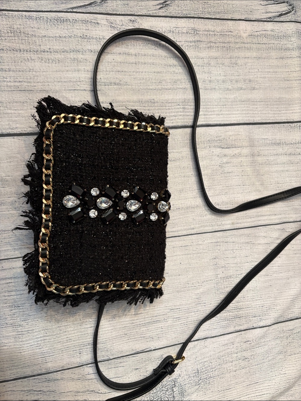 Aldo black tweed crossbody bag - Picture 5 of 7